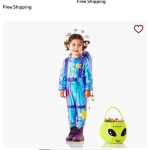 Potter barn astronaut costume size 3T great condition with spaceship treat bag